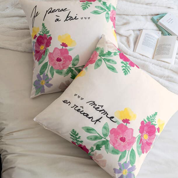 2 taies d'oreiller Déclaration d'amour